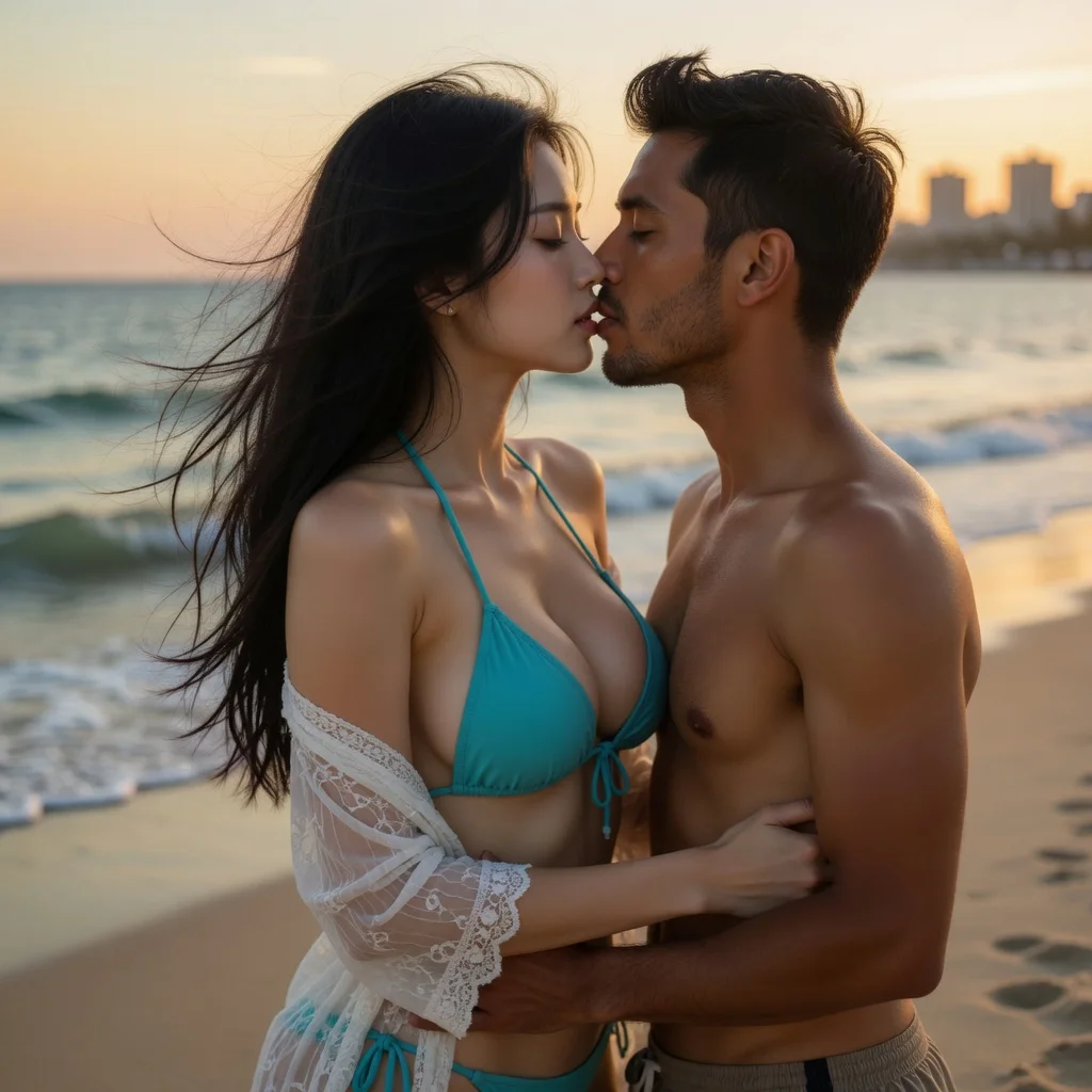 A kissing video made from 2 photos